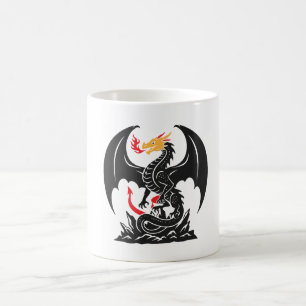 Vuurspuwende Draken Fantasy Grafisch Aangepast Koffiemok