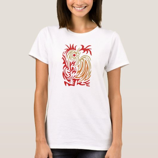 Vuurspuwende haan t-shirt (Voorkant)