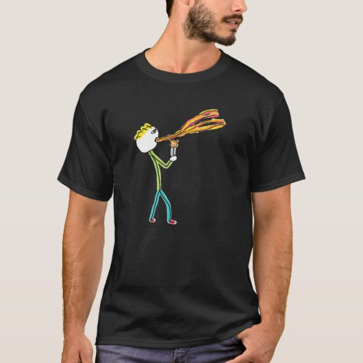 Vuurspuwende Stickman T-shirt (Voorkant)