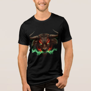 vuurspuwende stier Tri-Blend shirt
