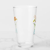 Vuurspuwende stokmannetje glas (Links)