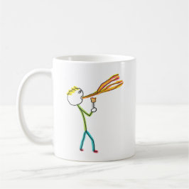 Vuurspuwende stokmannetje koffiemok