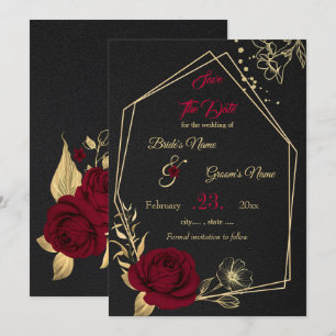 vuursteentje en goudbloem zwarte geometrie save the date