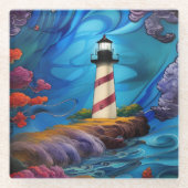 vuursteentje glazen onderzetter (Voorkant)