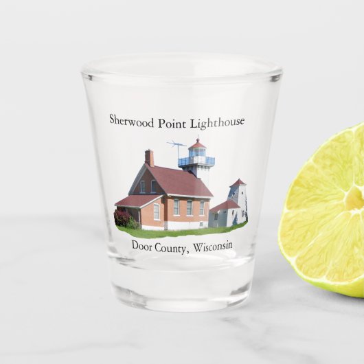 vuursteentje van Sherwood Point Shot Glas (Voorkant)