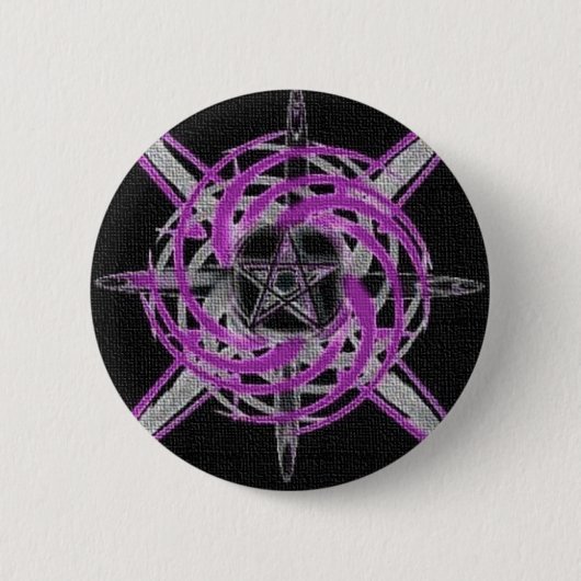 Vuursterren Paars Ronde Button 5,7 Cm (Voorkant)