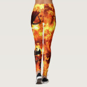 Vuurstofafbrekende draak Fantasy Leggings (Achterkant)