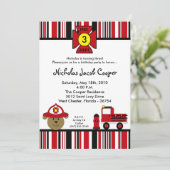 Vuurstofhond Vuurgedag Uitnodiging (Staand voorkant)