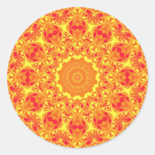 Vuurstofkaleidoscoop Ronde Sticker