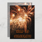 Vuurstofpartijuitnodigingskaart Kaart (Voorkant / Achterkant)