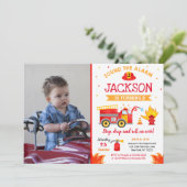 Vuurstofvrachtwagen van de Brandstofmotor Uitnodig Kaart (Staand voorkant)