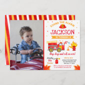 Vuurstofvrachtwagen van de Brandstofmotor Uitnodig Kaart (Voorkant / Achterkant)