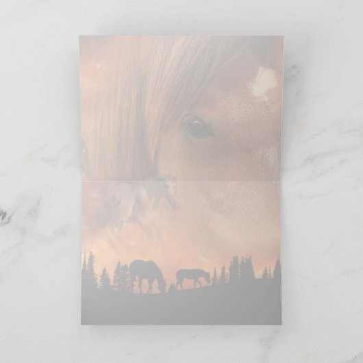 "Vuurstorm op de Berg", Wenskaart Kaart (Binnen)