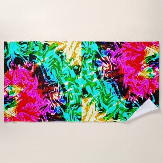 Vuurstorm Tie Dye, strandlaken (Voorkant)