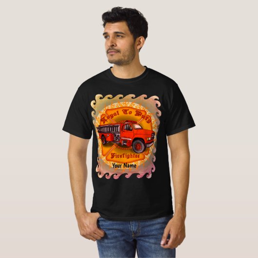Vuurt T-shirt van Loyal Firefighter (Voorkant volledig)