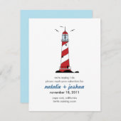 Vuurthouderbestemming bruiloft opslaan Datum kaart (Voorkant / Achterkant)