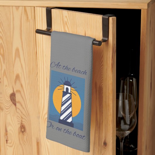 Vuurthoudingsbordje met beach & Boat Statements Theedoek (Derde Gevouwen)