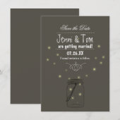 Vuurtjes Mason Pot Sla de Datum Uitnodigingskaart Kaart (Voorkant / Achterkant)