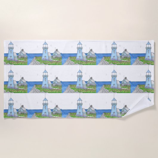 Vuurtoren10; Strandlaken (Voorkant)