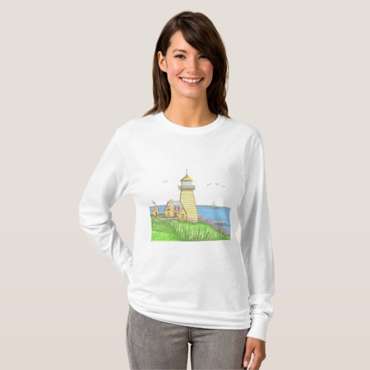 Vuurtoren 1 Tshirt met lange mouwen (Voorkant volledig)