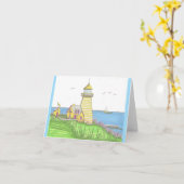 Vuurtoren 1; Vouw Notitiekaart (Gele Bloem)