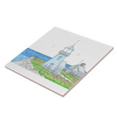 Vuurtoren 2 Keramische Tegel Tegeltje (Zijkant)