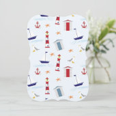 vuurtoren 5x7 Uitnodigingsmandje Kaart (Staand voorkant)