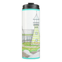 Vuurtoren 6; Thermische Tumbler; Cyaan