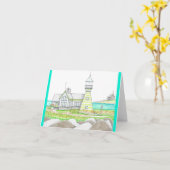 Vuurtoren 7; Gevouwen Notecard Kaart (Gele Bloem)