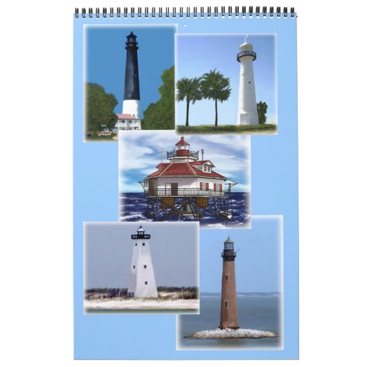 vuurtoren aan de Golfkust Kalender (Hoes)
