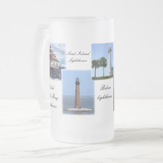 vuurtoren aan de Golfkust Matglas Bierpul (Voorkant links)