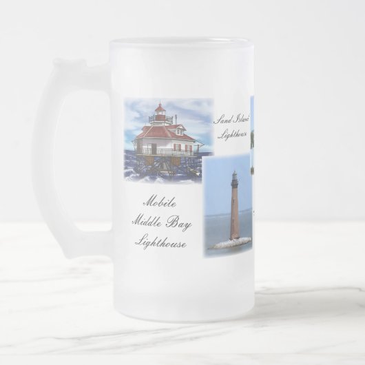 vuurtoren aan de Golfkust Matglas Bierpul (Links)