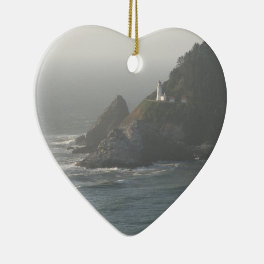 vuurtoren aan de kust van Oregon Keramisch Ornament (Rechts)