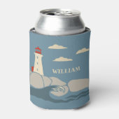 Vuurtoren aan de kust van Rocky Blikjeskoeler (Blikje Voorkant)