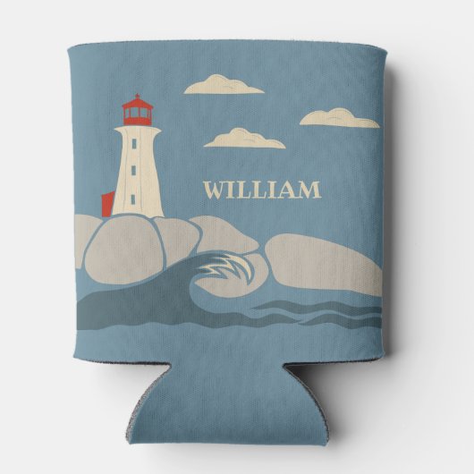 Vuurtoren aan de kust van Rocky Blikjeskoeler (Achterkant)