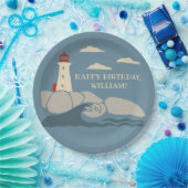 Vuurtoren aan de kust van Rocky Papieren Bordje (Feest)