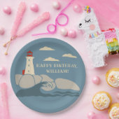 Vuurtoren aan de kust van Rocky Papieren Bordje (Feest)