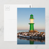 Vuurtoren aan de Oostzee-Zee Briefkaart (Voorkant / Achterkant)
