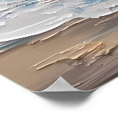 Vuurtoren aan een stormachtige kust poster (Hoek)