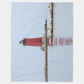 VUURTOREN AAN HET MICHIGANMEER FLEECE DEKEN (Voorkant)