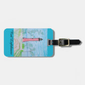 Vuurtoren aan het Strand Bagagelabel (Voorkant horizontaal)