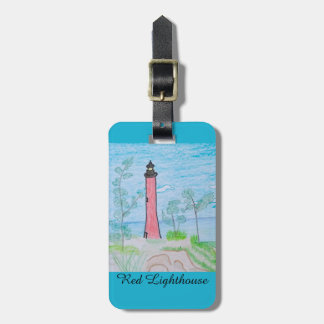 Vuurtoren aan het Strand Bagagelabel