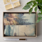 vuurtoren aan zee en Rocky Coast Tissuepapier (Geschenk)