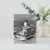 vuurtoren achteraan in de Saginaw-rivier Briefkaart (Staand voorkant)