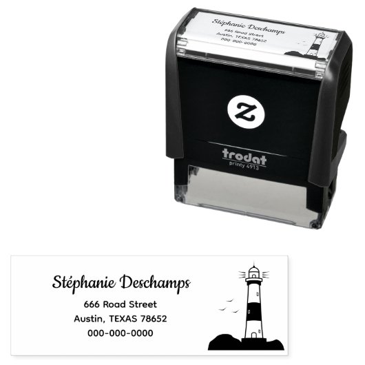 Vuurtoren Adres Zelfinktende Stempel (In situ)