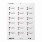Vuurtoren Adreslabel Etiket (Full Sheet)