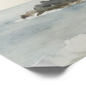 Vuurtoren Afdrukken,  kunst, schilderen van waterv Poster (Hoek)