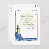 Vuurtoren als een vader, Vaderdag Briefkaart (Voorkant / Achterkant)