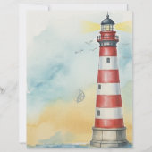Vuurtoren Aquarel Kust Briefpapier Papier (Voorkant)