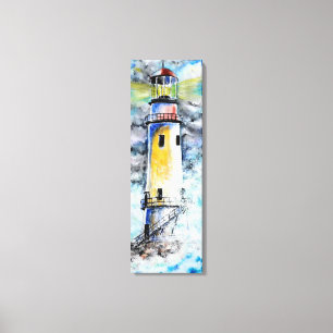 Vuurtoren Aquarel Schilderkunst Kunst Canvas Afdruk